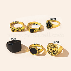 Juego de anillos para puños/anillos de dedo de aleación con rhinestone y esmalte&nbsp;FS-WG656F6-04