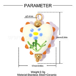 Handgemachte Porzellan-Anhänger&nbsp;PR-OY001-09G