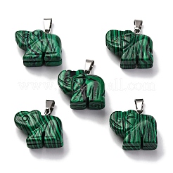 Ciondoli malachite sintetici&nbsp;G-B127-05P-01