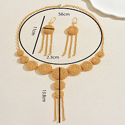 Set aus Halskette und Ohrringen mit hohlen&nbsp;FU4074