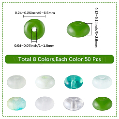 400pcs 8 fäbige Glas Saatperlen&nbsp;GLAA-SC0003-03A