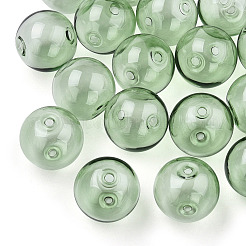Transparente Kugelperlen aus geblasenem Borosilikatglas&nbsp;X-GLAA-T003-09D