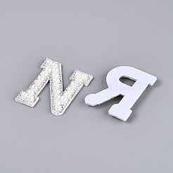 26 Stück Buchstaben-Cabochons aus ABS-Kunststoff mit Imitation von Perlen&nbsp;PATC-T001-01B