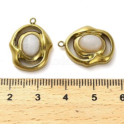 Pendentifs naturelles en agate blanche&nbsp;STAS-H438-10G-01
