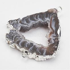 Natürliche Geode Achat verbindet Steckverbinder&nbsp;G-G950-05P
