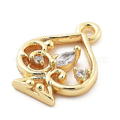 Ottone micro spianare pendenti zirconi&nbsp;KK-H511-01G-01
