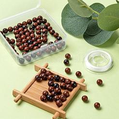 100pcs 8mm natürliche Mahagoni-Obsidian-Rundperlen&nbsp;DIY-LS0002-03