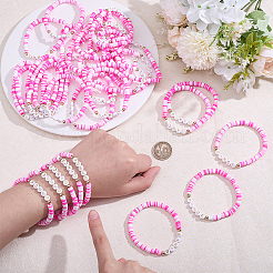 32 handgefertigtes Armband aus Polymerclay und Acrylperlen&nbsp;BJEW-PH02015
