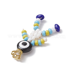 Vernice per cottura semi di vetro perline pendenti umani&nbsp;PALLOY-MZ00653-03