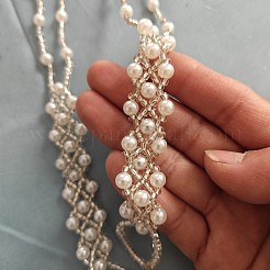 Fußkettchen mit rautenförmiger Kunststoffperle und Stretch-Zehenring aus Glassperlen für Damen&nbsp;FS-WGADC6C-01