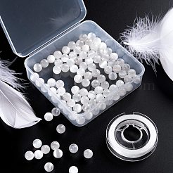 100 Stück 8mm natürliche Selenitperlen&nbsp;DIY-LS0002-17