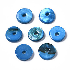 Perles de coquille d'eau douce naturelles peintes par pulvérisation&nbsp;SHEL-N026-143A-01