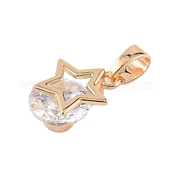 Ottone micro spianare pendenti zirconi&nbsp;KK-E795-03KCG-02