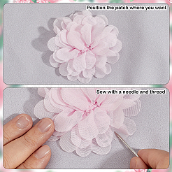 12 Stück 3D-Chiffon-Blume&nbsp;DIY-GF0012-47B