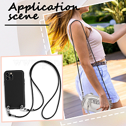 1 dragonne en cuir PU pour téléphone portable&nbsp;AJEW-CL0006-10A
