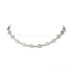 Collane da donna con catena a maglie cave a spirale in acciaio inossidabile 304&nbsp;NJEW-JN06395-02