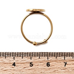 Verstellbare Manschettenringe aus 304 Edelstahl mit Emaille für Damen&nbsp;RJEW-B152-01G-03