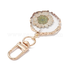 Decorazione pendente in resina con fiori secchi interni&nbsp;HJEW-JM02663-01