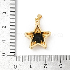Pendenti in zirconi cubici trasparenti in micro pavè di ottone&nbsp;KK-R213-14G