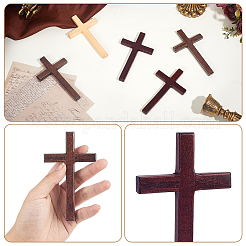 12 Stück 3 Farben Oster-Holzkreuz-Figuren-Ornamente&nbsp;DJEW-GA0001-85