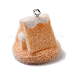 Pendentifs de Noël en résine opaque floquée&nbsp;LS-RESI-F062-04F