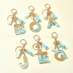 Porte-clés pendentif en résine époxy transparente&nbsp;KEYC-FS00022-11