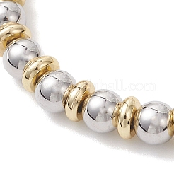 Messingarmbänder mit runden Perlen für Damen&nbsp;BJEW-JB12798-02