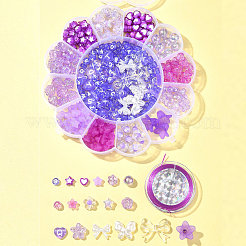 DIY-Sets zur Herstellung von Armbändern aus Acryl- und ABS-Kunststoff mit Blumen und Sternen&nbsp;DIY-FS0006-51