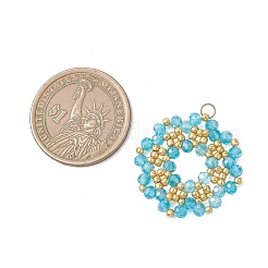 Pendentifs en verre plaquent&nbsp;PALLOY-MZ01212-03