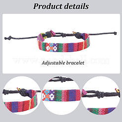 24 Stück 24 Stile Jute geflochtene Kordel Armbänder Set mit Wachskordel&nbsp;BJEW-AN0001-61