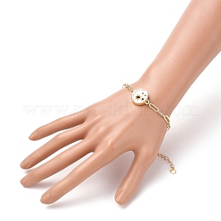 Link braccialetti del rhinestone della lega&nbsp;BJEW-JB05673