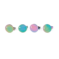 Boucles d'oreilles en acier inoxydable 304 avec placage ionique (IP)&nbsp;STAS-O119-14C-M