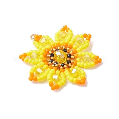 Sonnenblumenanhänger aus Glasperlen&nbsp;PALLOY-MZ00855