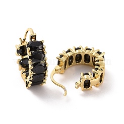 Orecchini a cerchio ovali con zirconi&nbsp;EJEW-F298-21G-01
