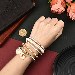 1 Set stapelbare Stretch-Armbänder mit Glasperlen im Bohemian-Urlaubsstil für Damen&nbsp;BJEW-SP0001-13