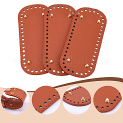 3 pieza de base ovalada de cuero sintético para bolso de mano DIY&nbsp;DIY-CL0002-33A