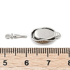 Fermoirs en laiton micro pavé de zircone cubique transparente&nbsp;LS-KK-P291-38P