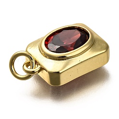 Micro en laiton de tonalité d'or ouvrent pendentifs de zircons&nbsp;ZIRC-H118-01G-A