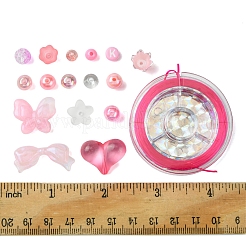 DIY-Sets zum Herstellen von Armbändern aus Acryl- und ABS-Kunststoff mit runden Perlen&nbsp;DIY-FS0006-48