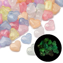Leuchtende transparente Acrylperlen LACR-S001-14D