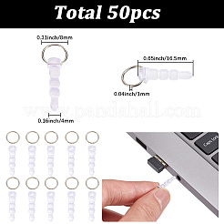 50 Stück Silikon-Staubschutzstöpsel für Handys&nbsp;DIY-SC0033-84B