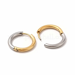 Orecchini a cerchio bicolore in acciaio inossidabile 304 per donna&nbsp;EJEW-C011-07C