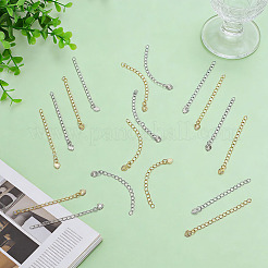 50 prolunga per catena a maglie in ottone placcato a cremagliera&nbsp;KK-ME0004-91