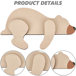 Wandaufkleber mit schlafendem Bären aus Holz für Kinder&nbsp;DIY-WH20007-25A