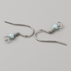 Ganci per orecchini in acciaio inossidabile 304&nbsp;LS-STAS-WH0027-64P-07