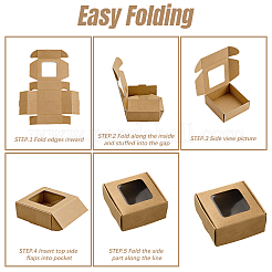 24 boîte d'emballage pliante en papier kraft&nbsp;CBOX-CN0001-01