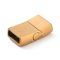 Fermoirs magnétiques rectangulaires en acier inoxydable 304 avec placage ionique (IP) et emembouts collées&nbsp;STAS-E089-42G-A