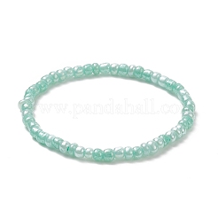 Set di braccialetti elastici con perline di semi di vetro da 7 pz e 7 colori per donna&nbsp;BJEW-JB09164