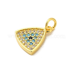 Pendentifs et breloques en laiton plaqué or 18 carat véritable avec micro pavé de zircones cubiques&nbsp;KK-S396-01E