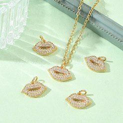 Messing klare Zirkonia Charms&nbsp;XGRQ3P881-632G